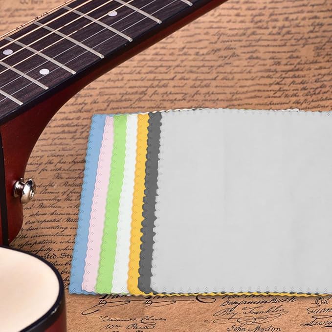 Instrument Cloth 25cm X 25cm Stringed Instrument Cloth 7 Pieces Cleaning Cloth Instrument Cloth Absorbent Guitar Cleaning Cloth Fiber Cello Violin