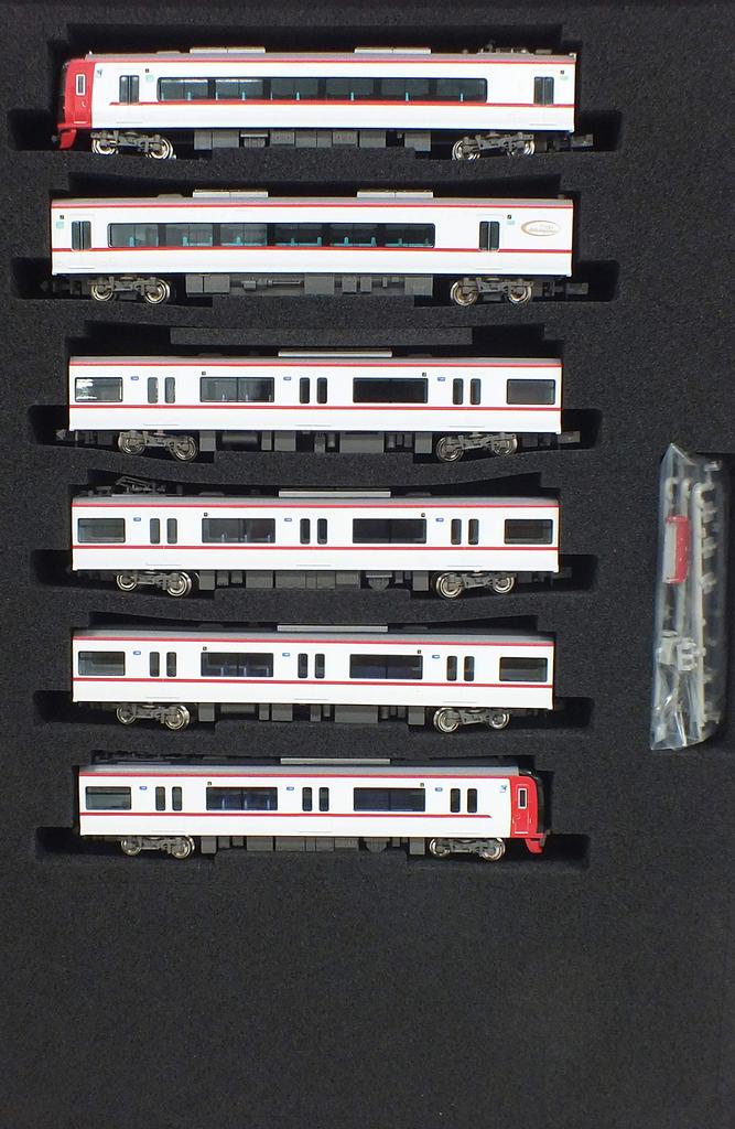Greenmax N Gauge Meitetsu 2200 Series First Run, See-Through Front Windows, Selectable Car Number, 6-Car Set, Powered, 30883 Model Train