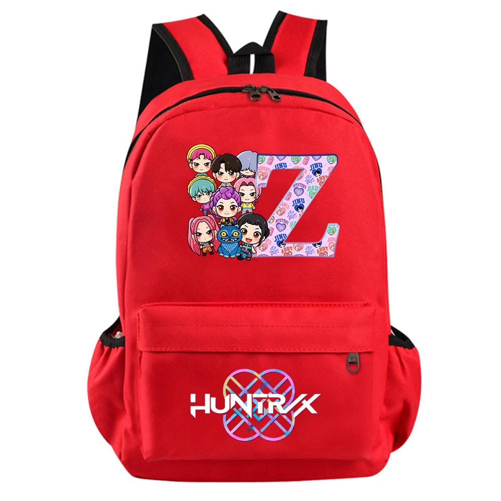 

Cartoon 26 English Letter Kpop Demon Hunters Printed Backpack for Teenager Student Girl Boy Bookbag Schoolbag Women Large Capacity Travel Bag Kid Gift