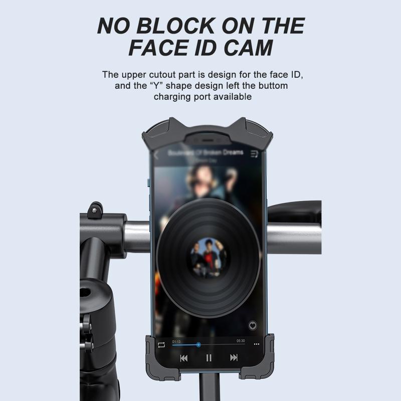 Motorcycle Handlebar Phone Holder Cradle for Most Cellphone GPS Bracket Handlebar for Smart Phone Holder Cradle