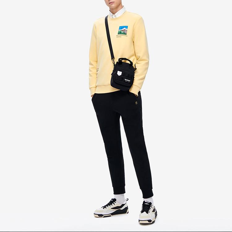 New FILA Casual Pants Men's Jet Black F51M248601FBK