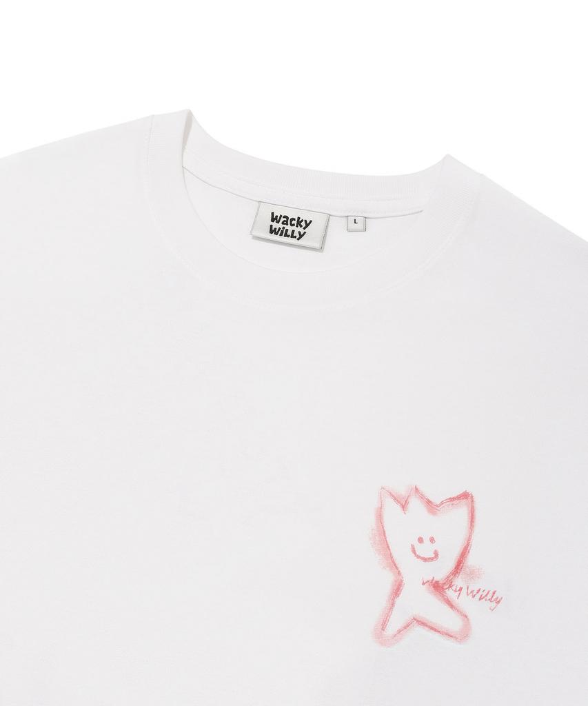 WACKY WILLY Kiki Graffiti Short Sleeve T-Shirt White