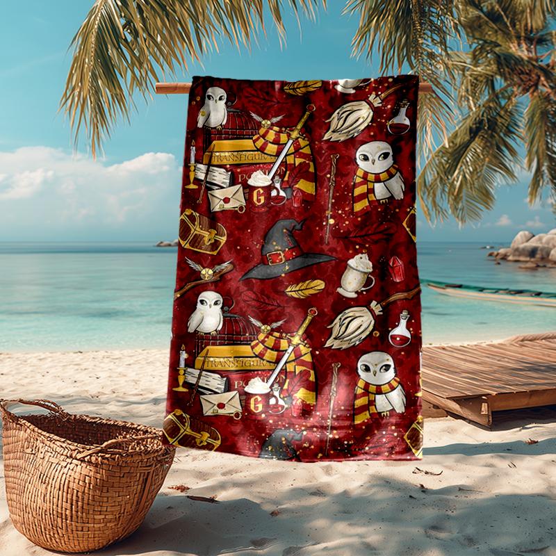 Ultra-Soft Beach Towel with Harry Potter Theme,Ideal for Pool - Camping, Diving - Perfect Travel Essential, Vibrant Beach Towel.