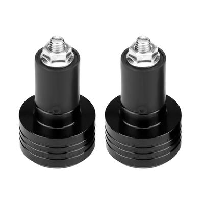 Coppia di estremità manubrio moto in alluminio universale da 22 mm, spina di bilanciamento del peso, nero