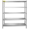VEVOR Storage Shelf, 5-Tier Storage Shelving Unit, Stainless Steel Garage Shelf, 180.1 x 45 x 180.1 cm Heavy Duty Storage Shelving