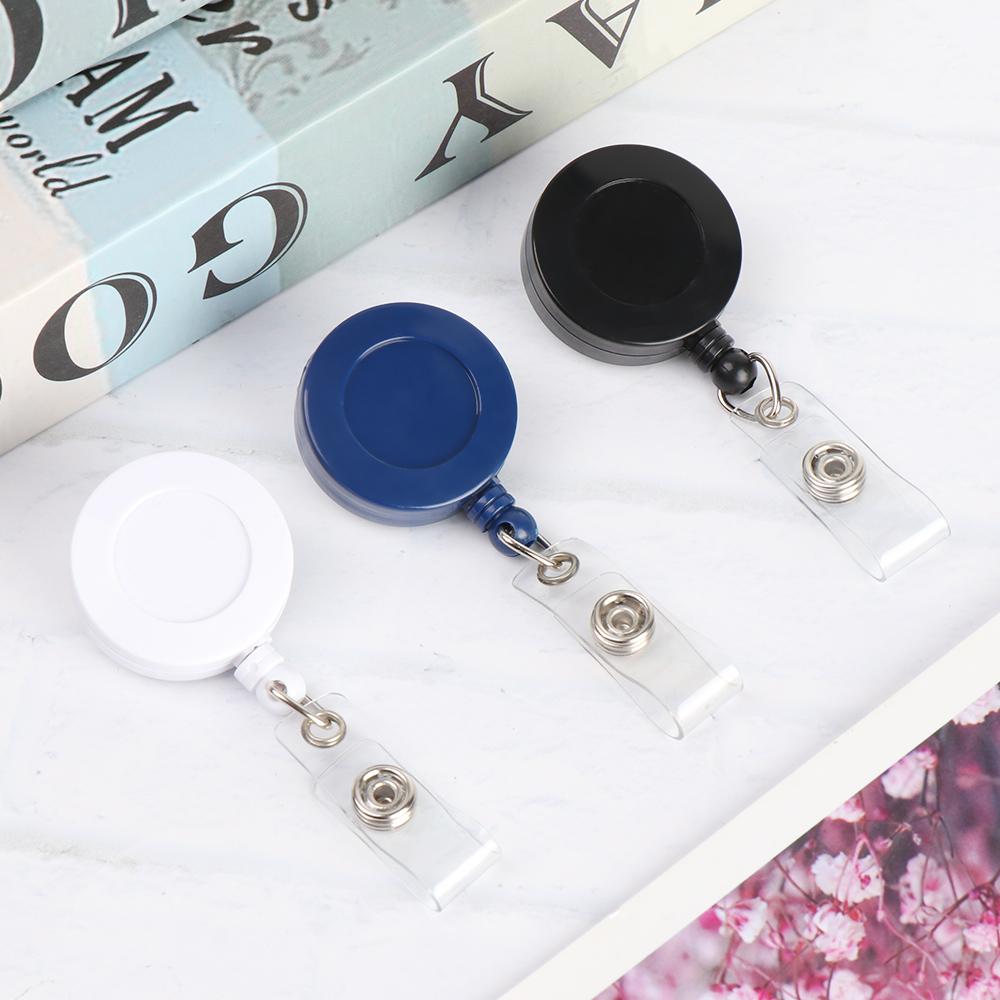 Office Supplies Exhibition Badge Holder ID Name Card Pull Buckle Retractable Badge Reel Badge Clip