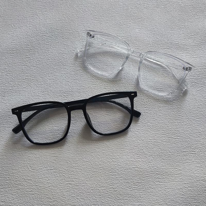 2/3 Pairs Per Set Square Anti-blue Light Glasses Fashion Men Women Large Frame Office Computer Eyewear Outdoor Accessory