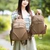 Women's Nylon Backpack with Front Pocket Large Capacity Shoulder Bag for Travel Daily Commute