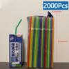 50-3000PCS Black&Colorful Drinking Straws Party Rietjes Kunststof Beverage Straw Milk Tea Kitchen Accessory Wholesale