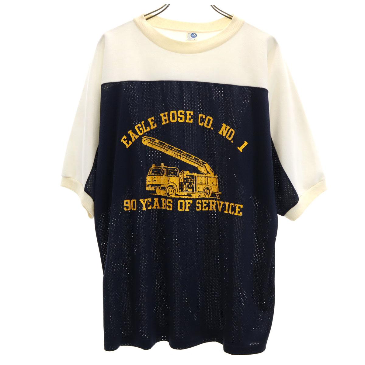 

ARTEX 70s 80s Made in USA Vintage Short sleeve football T-shirt L Navy Men s Used