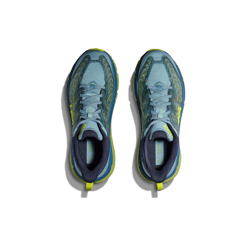 HOKA Mafate Speed 4 Stone Blue Dark Citron Men Sneakers 1129930-SBDCT