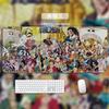One Piece Leather Mouse Pad  Oversized Small Office Gaming Keyboard Pad Desk Pad Bristle Bracelet  Monkey D. Luffy  Roronoa Zoro  Decorative Desk Mat