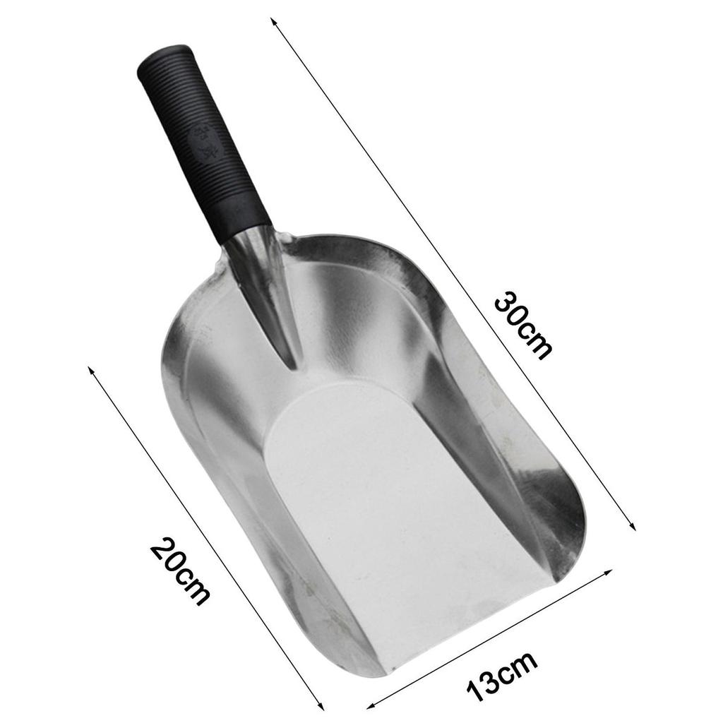 Multipurpose Flat Spoon Garden Shovel Stainless Steel Trowel for Weeding Transplanting and Vegetable Gardening