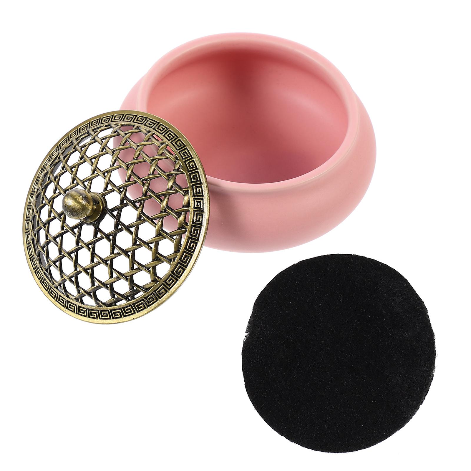 

1 шт. Керамическая подставка для благовоний, домашняя подставка для благовоний, элегантное ароматерапевтическое украшение, подходит для медитации, йоги, кадильница, декор розовый