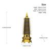 Aris & Juno 13-Tier Brass Pagoda Statue, 7 Inch Wen Chang Tower, Desk Decor for Home Office Study, Feng Shui Symbol for Education & Career Success,