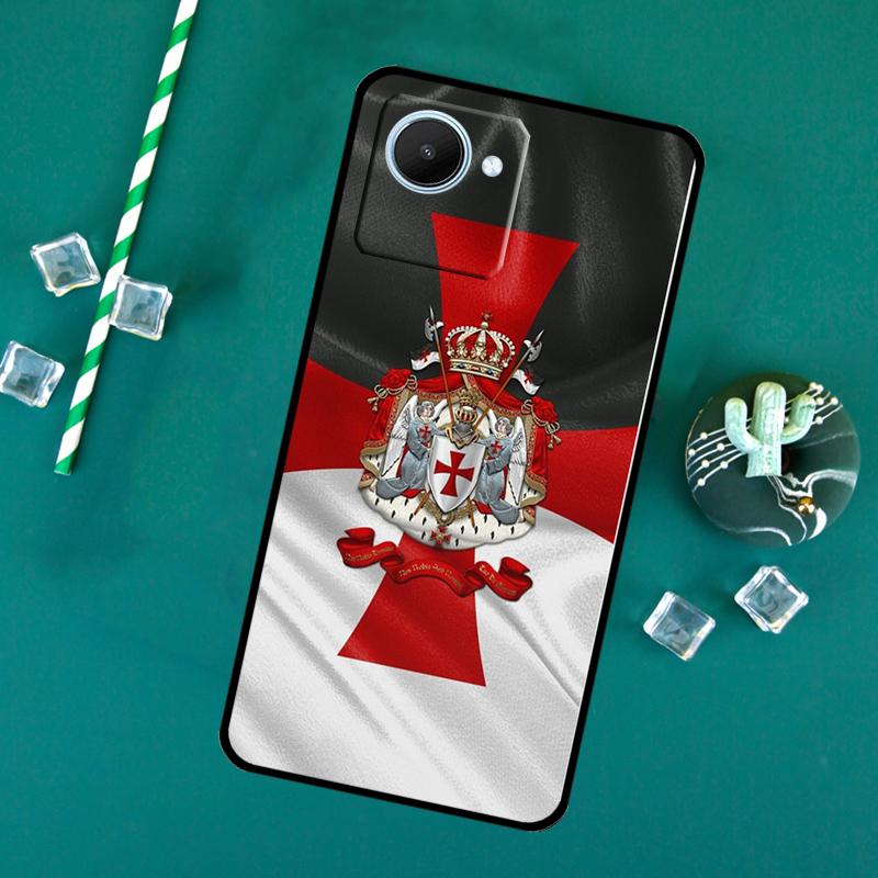 Knights Templar Coat of Arms For Realme 15 Pro GT7 GT6 10 11 12 13 14 Pro Plus C55 C71 C67 C63 C61 C53 C35 C65 C75 Case