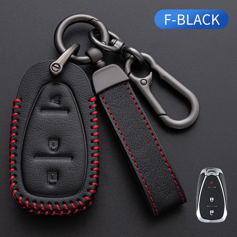 For Chevrolet Malibu Blazer Traverse Seeker Onix Equino Volt Bolt Trax Orlando Cruze Spark Sonic Camaro Leather Car Key Case Cover