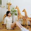 Large Lifelike Giraffe Plush Doll 100/120/140cm Soft Stuffed Animal for Kids Skin-Friendly Giraffe Pillow Home Decor Photography Prop
