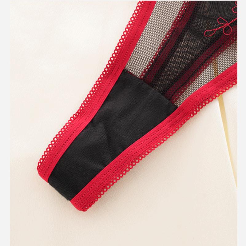 Gather Lace Bra Suit Sexy