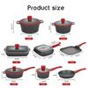DONNOR 21pcs Pots and Pans Set Medical Stone Cookware Sets Non Stick Induction Cooker Natural Gas Kitchen Cookware Set