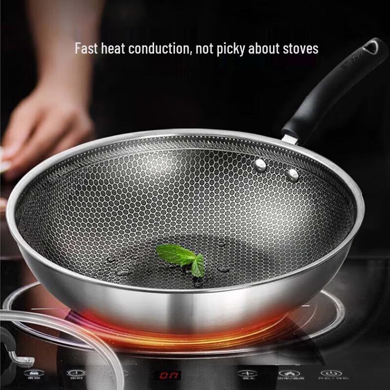 SUPOR 30cm Honeycomb Composite Steel Wok