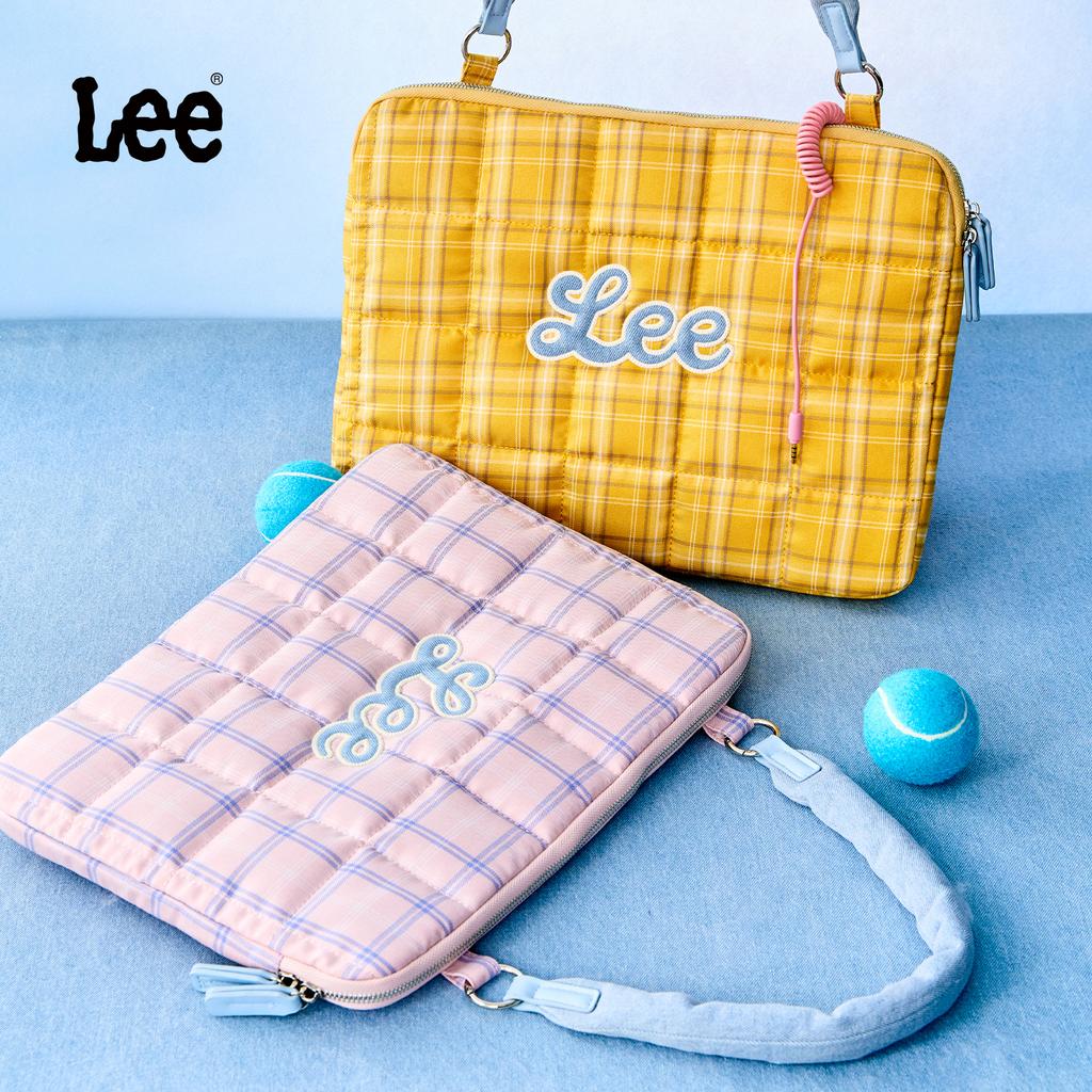 New Lee Fabric Shoulder Computer Bag Women's Pink/Light Blue/Yellow LE250022M-1