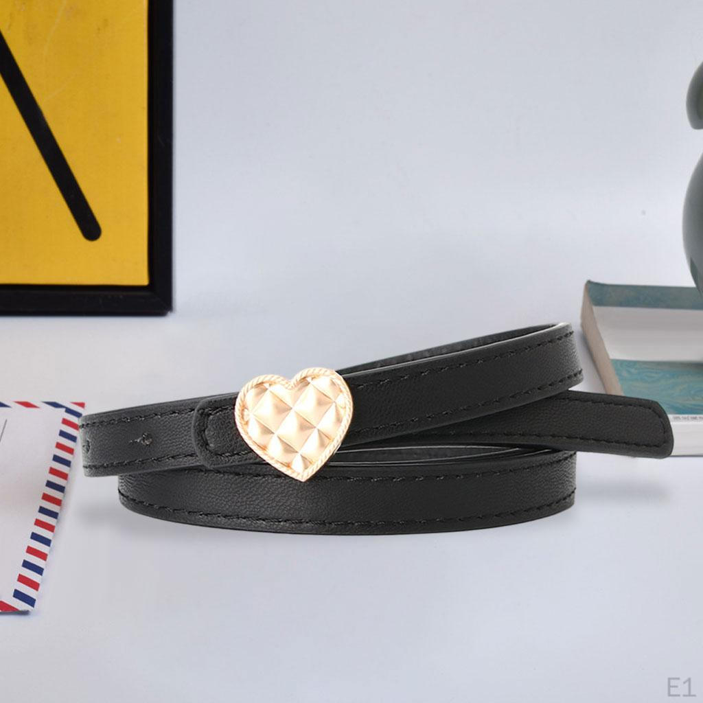 Durable Women Waist Belt with Buckle PU Leather for Casual Jeans Dresses Girls and Ladies