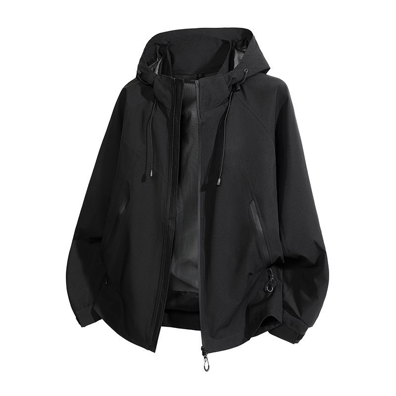 Frühlings Trendiger Berg Windbreaker Jacke Damen Leicht Gelb Zitronenfarben Outdoor Wanderjacke Unisex
