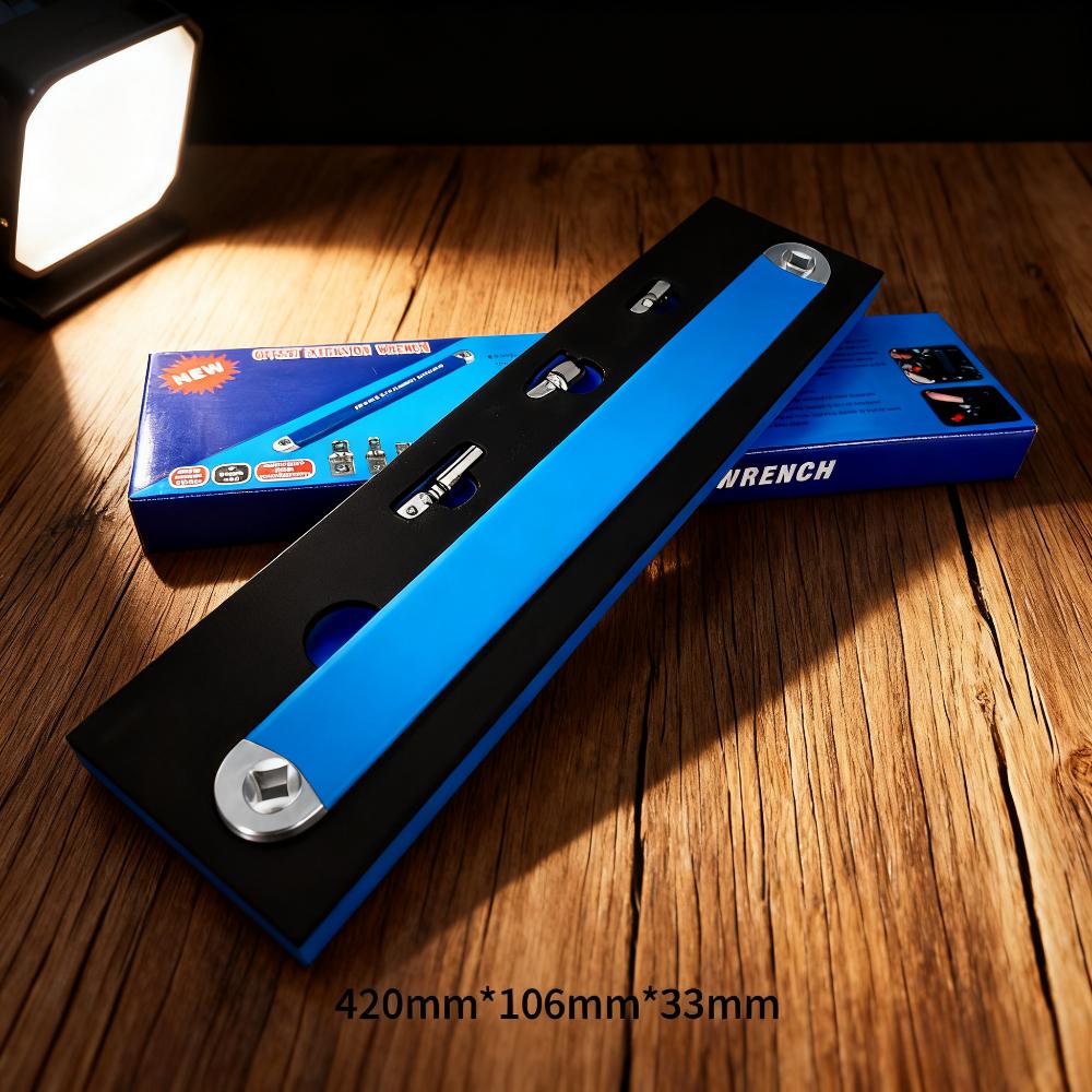 

Car Offset Extension Wrench - Square Drive Adapters Tool,Multifunctional Tight Offset Extension Wrench for HVAC Installation