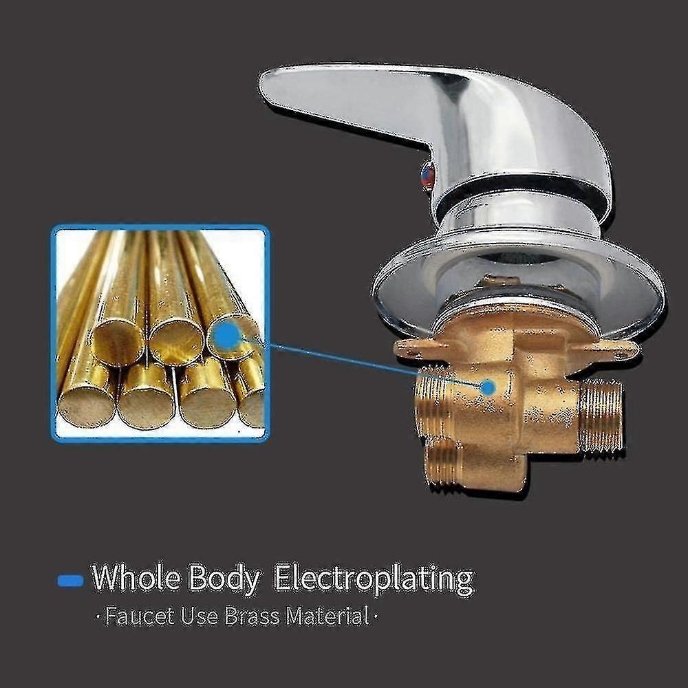 Shower Cabin Mixer Tap Brass Shower Faucet Outlet Diverter Chrome Shower Mixer Tap G1/2inch Connector Cold And Hot Water Shower Mixer For Ba - Pjun
