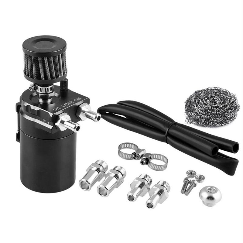 Oil Dipstick Hole Breathable Kettle with Breather Filter Universal Fuel Tank 300ml Tank Separator Aluminum Alloy