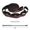 2/4Pcs Special Reinforced Hammock Straps Polyester High Load-Bearing Tree Hanging Rope 5 Ring Barbed Black