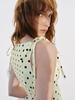 French Polka Dot Sleeveless Top Women's Summer High-end Light Luxury Lace-up Ruffle Edge Waist Thin Vest Shirt