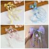 Pendant Tassel Muguet Flower Hairpin Mesh Ribbon Organza Bowknot Barrette  Bridesmaids