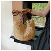 Borsa in Paglia Donna Nuova Estiva Vacanza al Mare Spiaggia Borsa Intrecciata Grande Capacità Borsa a Spalla Tote Borsa Tote Intrecciata in Paglia per Donna