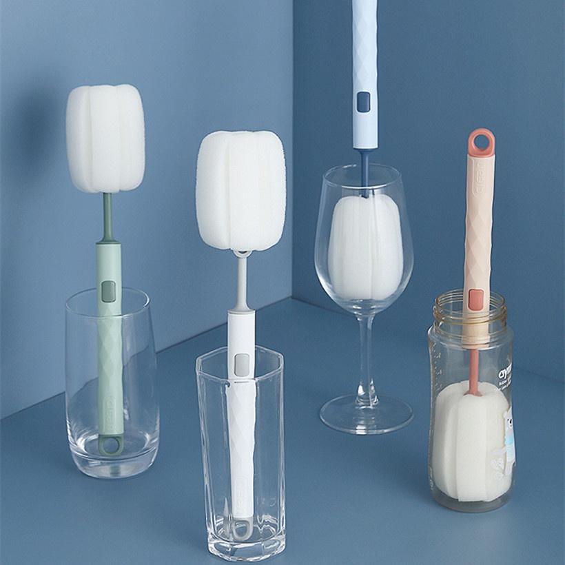 Silicone Cleaning Brush Home Long Handle Glass Cup Brush Sponge Cup Washing Brush Milk Bottle Brush XYZ