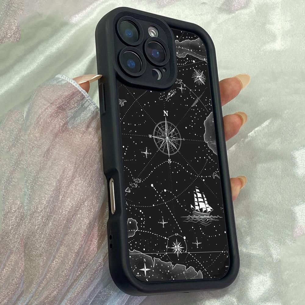 JT55 Astronomy Maps Phone for iPhone 17 16 15 Pro Max Samsung S26 S25 Ultra A17 A16 A07 A56 A55 Xiaomi 15T Redmi Note 14 Pro Plus Soft TPU Case Cover