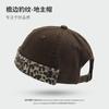 Leopard print splicing washed old landlord yuppi hat men's brimless casual versatile street hip hop hat women's tide