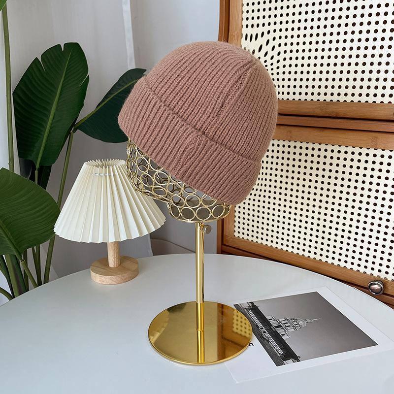 Light Board Knitted Wool Hat Women's Autumn and Winter Big Head Circumference Thickened Warm Cover Cold Hat Versatile Ear Protection Bag Head Hat Men