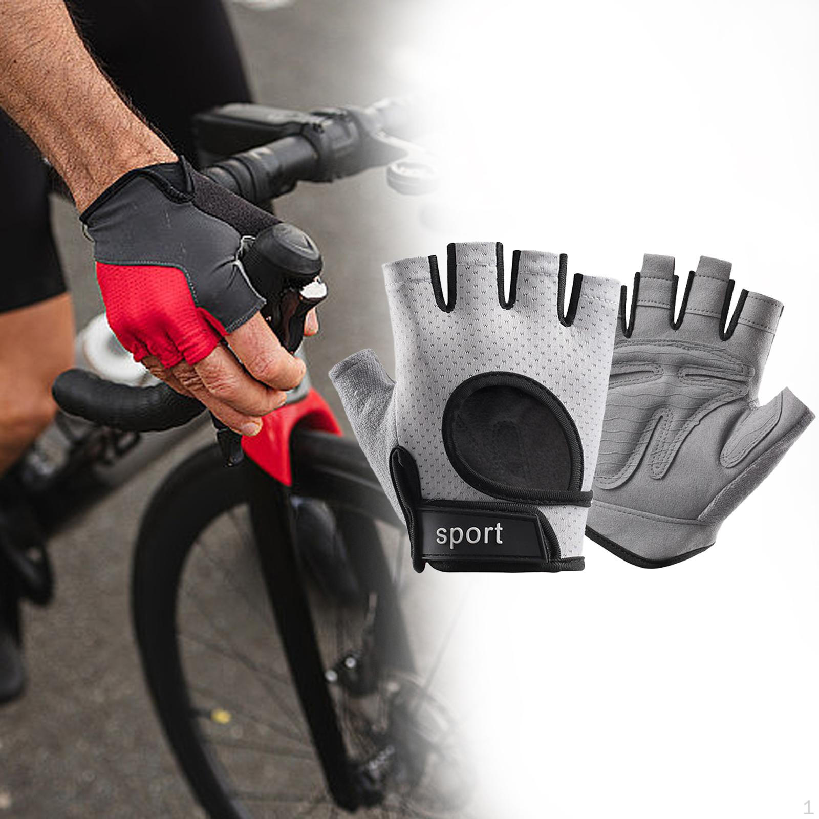 

Перчатки с полупальцами для тяжелой атлетики и силовых тренировок L Light Gray