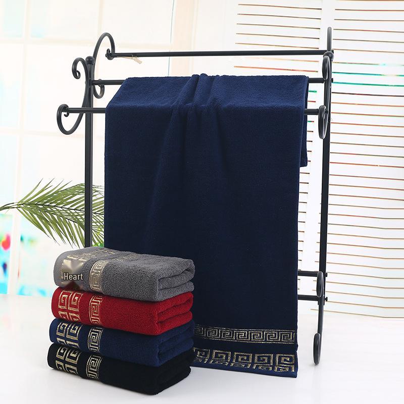 Pure Cotton Grid Bath Towel with Independent Packaging