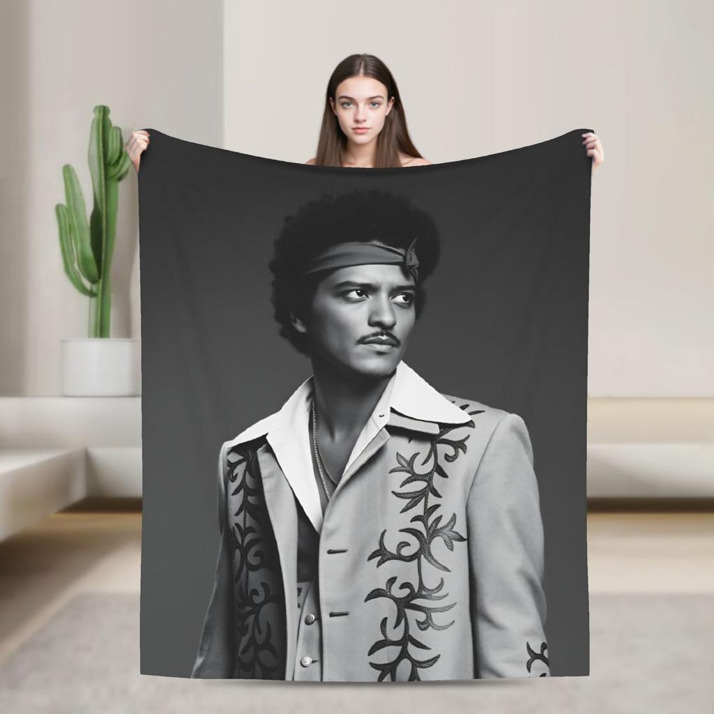 Bruno Mars Die Romantischen Decken Weiche Bedruckte Plüschdecke Für Draußen Reisen Büro Flanell Bettbezug Bettdecke
