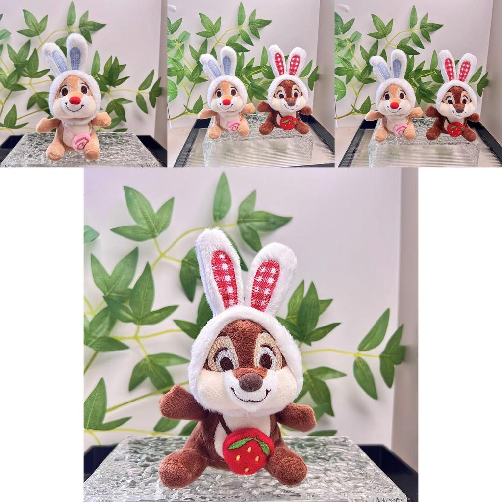 Cute Cartoon Plush Squirrel Keychain Soft Toy Accessory For Bags And Keys