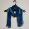Used Indigo dyed silk shawl stole handmade