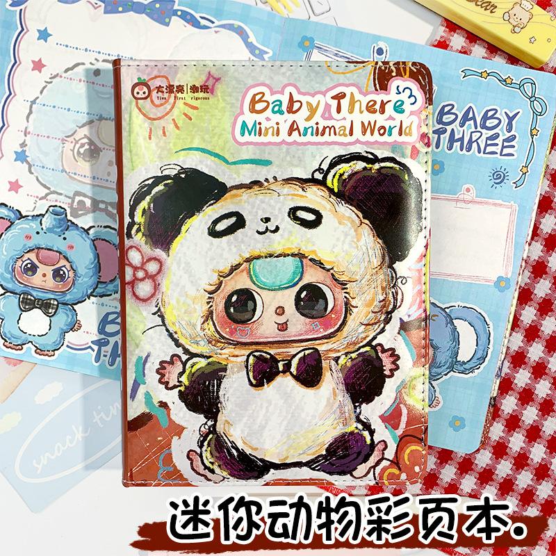Color Page A5 Notebook Cute Cartoon Diary Office Leather Notepad Child Tide Play