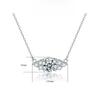 Square rhombus pendant, zircon s925 sterling silver necklace, niche high-end sense, European and American fashion women's collarbone chain.