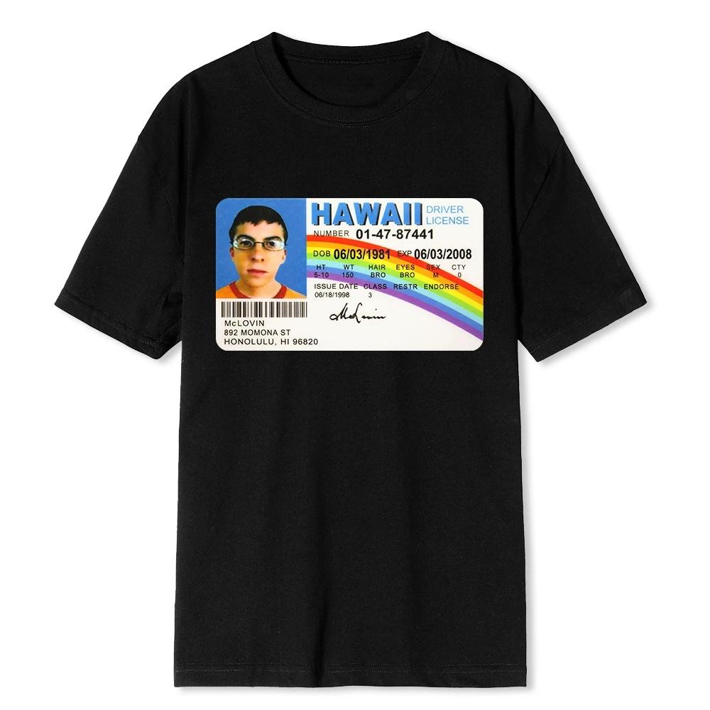 Homme t Shirt Summer Men t-Shirt Mclovin Id Card Superbad Geek Mens t-Shirt Unisex t-Shirt Teenagers Cool Soft 62469 - Men s ... S разноцветный