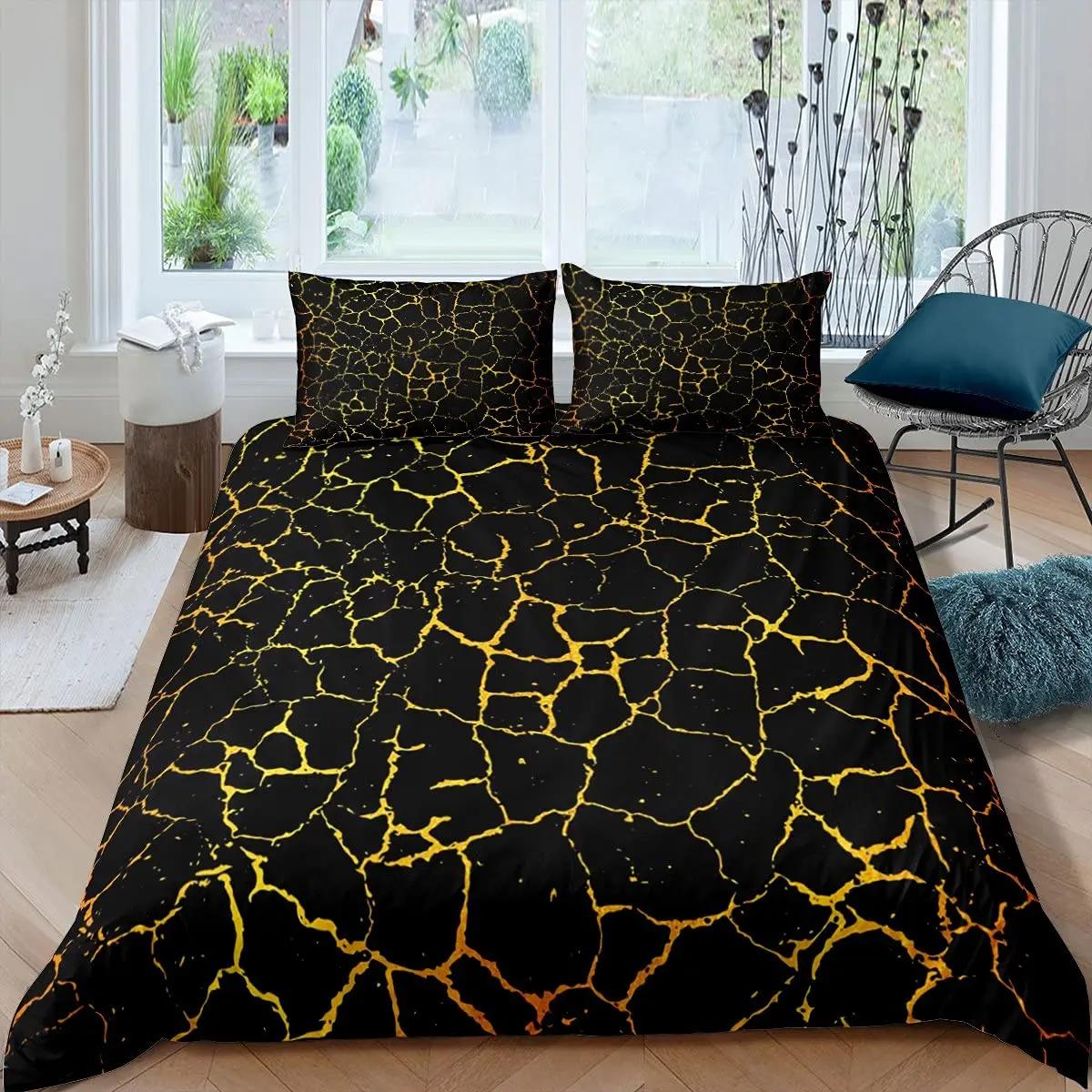 

Comforter Modern Terrazzo Bedding Set Hexagon Marble 2/3 Pcs Green Palm Leaves Geometric Bed Set Full Queen Size Comforter (quilt)-EU Single(135*200cm)3pcs