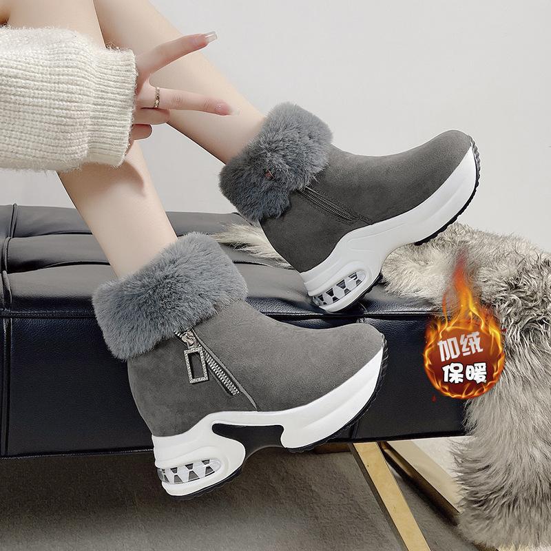 Foreign trade large size light soft sole comfortable cotton shoes women's autumn and winter new versatile thickened warm non-slip cotton boots women's