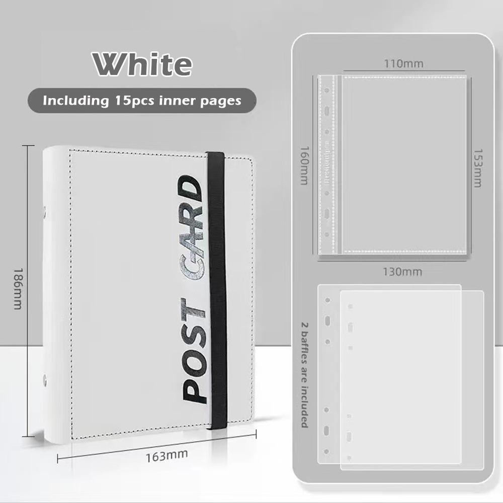 Large Capacity 6-inch Photocard Holder PU Leather Loose-leaf Photo Album Solid Color Idol Card Storage Booklet